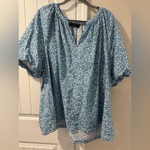 Floral Blue Women's Lane Bryant Top